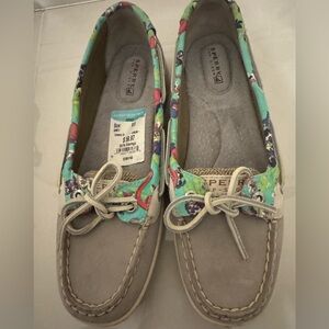 NWT Sperry Top-Sider Angelfish Boat Shoes grey/tan/multicolor Size 8.5